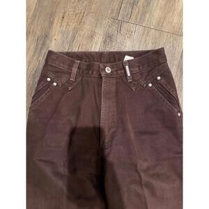 Vtg Rockies Rocky Mountain High Waist Brown Jeans Sz 28x36 | 80s 90s Bareback